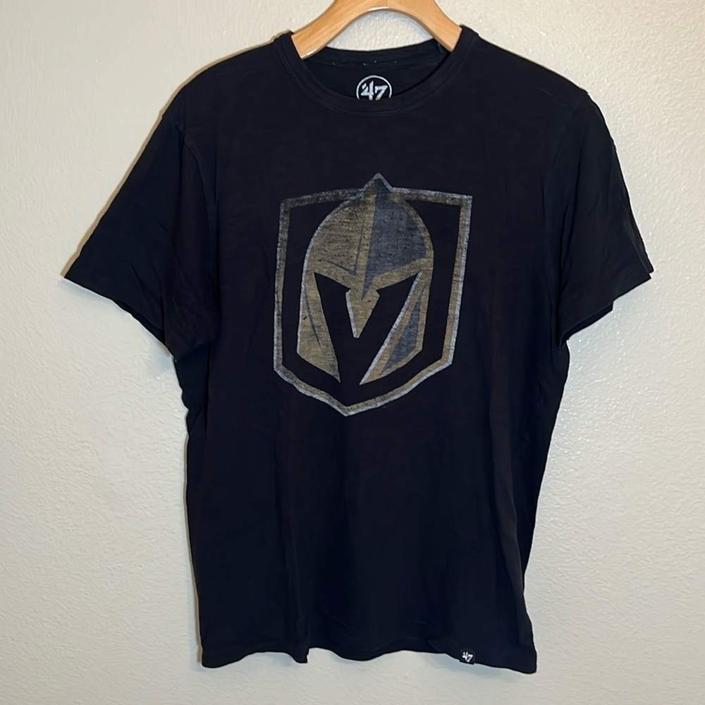 Las Vegas Knights NHL Hockey Black Short Sleeve Cotton Shirt